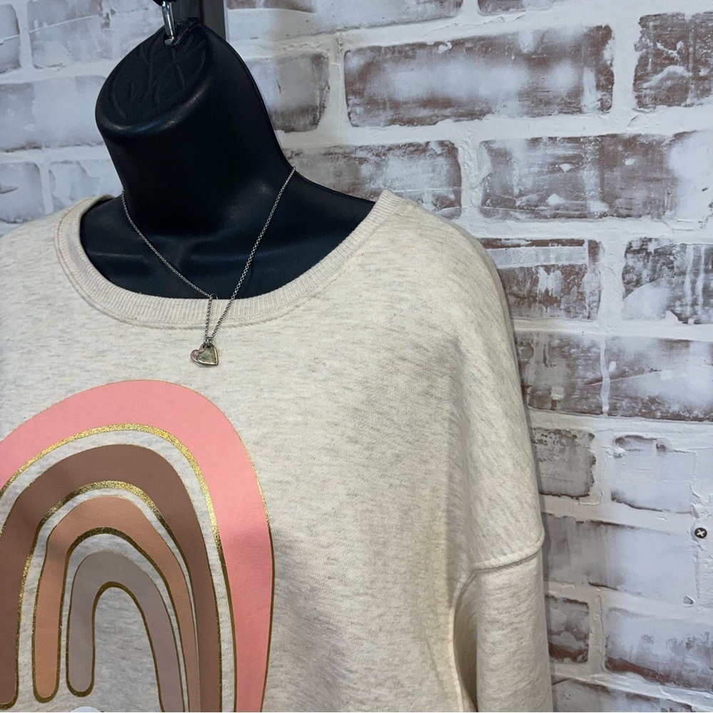 Positive tees Cream Rainbow 'Mama' Sweatshirt Womens XL - Picture 3 of 7